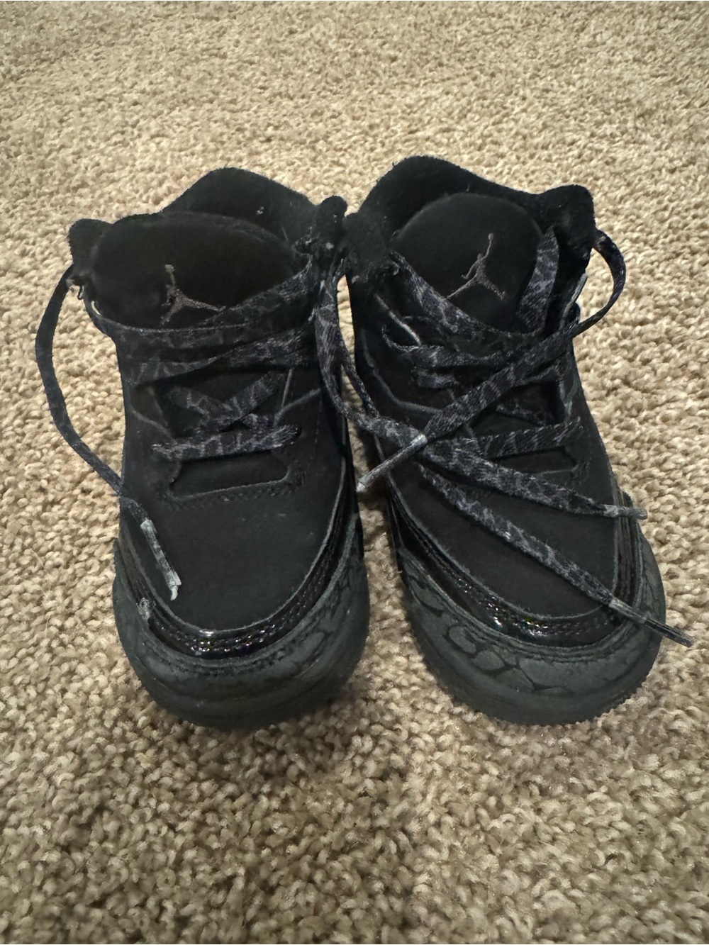Toddler Black Jordan’s Athletic Shoes
